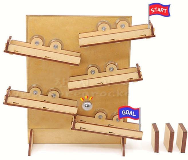 우드조립 구슬슬라이드 각도조절슬라이드만들기 도미노스타터