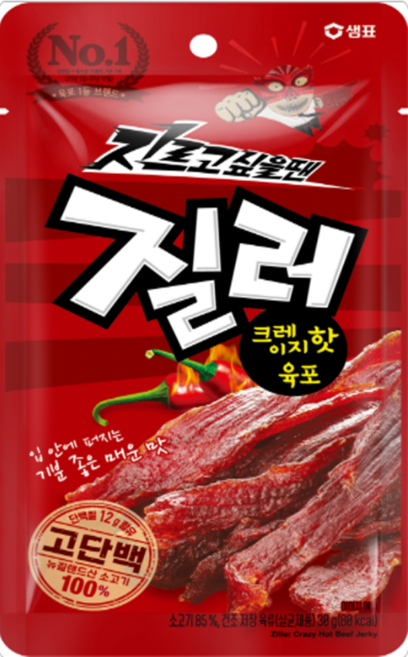 샘표 질러 크레이지핫 육포, 30g, 6개