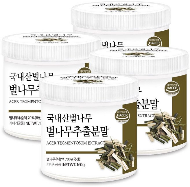 푸른들판 국산 벌나무 추출물 분말 HACCP, 4개, 160g