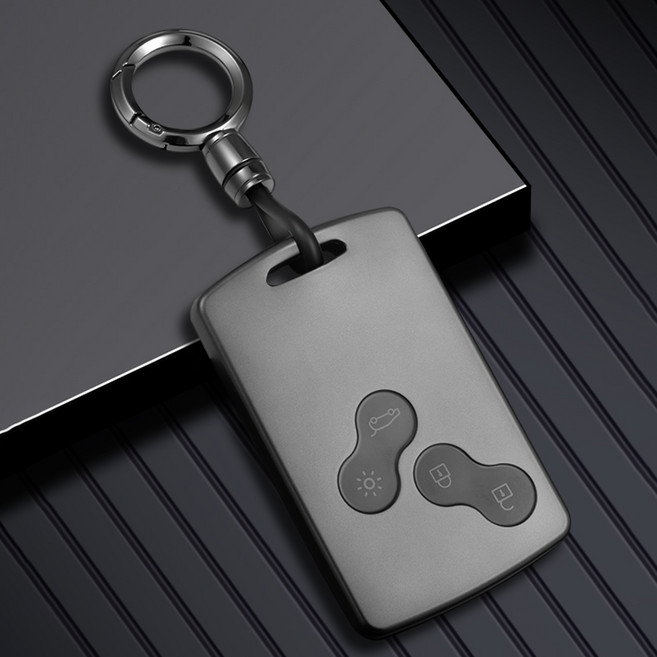 HAKO 메탈릭 차키케이스+키홀더 (삼성호환), S-01, 그레이