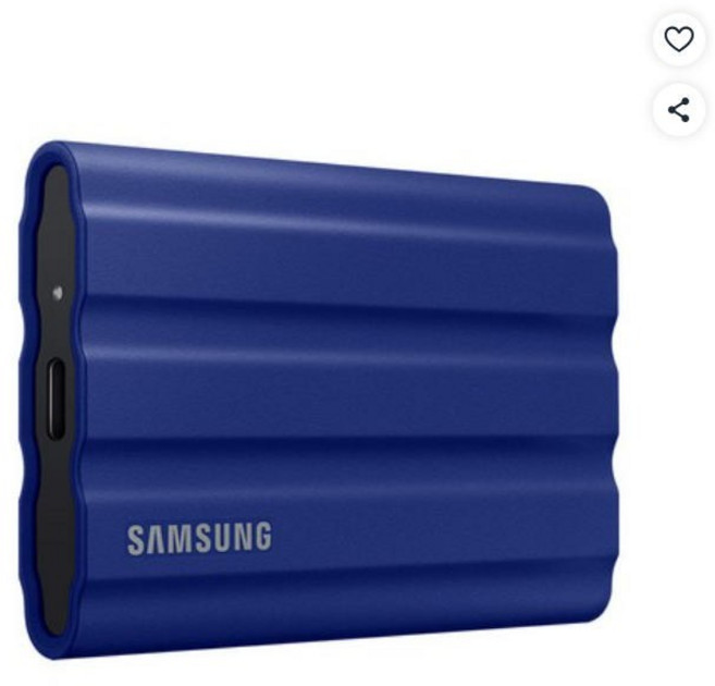 삼성전자 T7 쉴드 휴대용 SSD, 블랙, 2TB