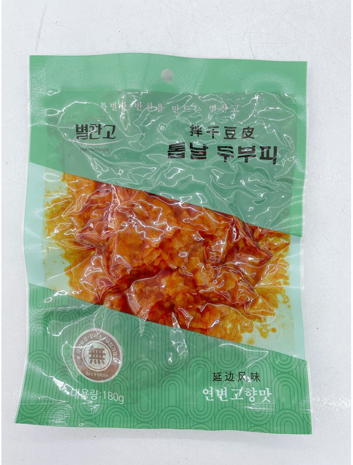 자매 중국식품 톱날인조고기 연변인조고기 두부피무침 빤떠우피 인조고기무침 연변반찬 180g, 1개