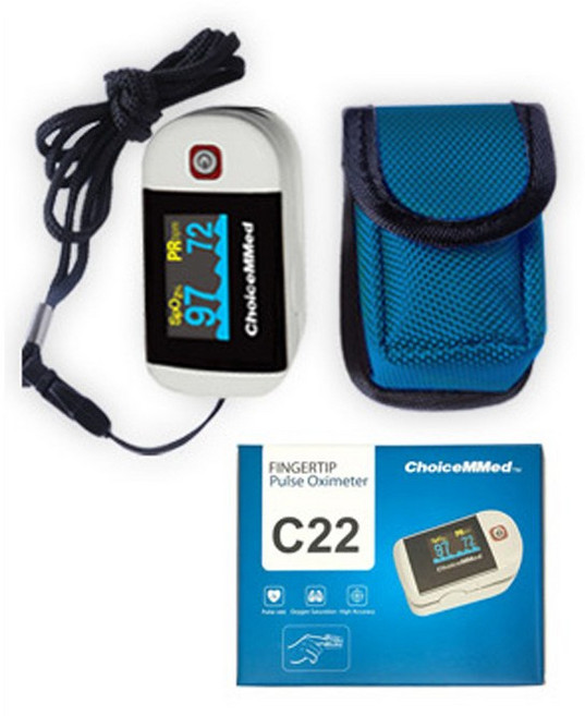 혈중산소농도 맥박측정 C22 산소포화도측정기, 1개, 1세트
