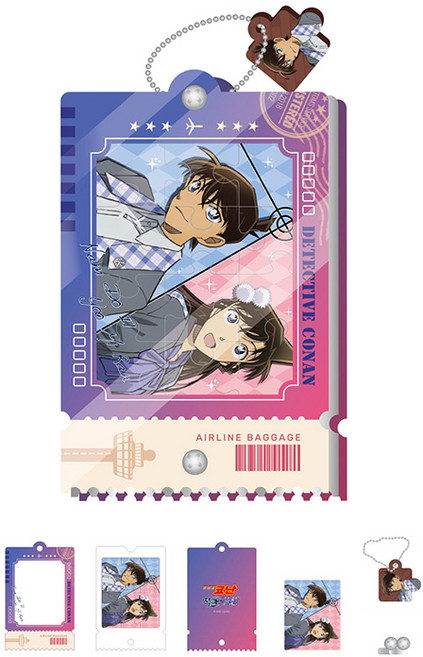 퍼즐사랑 명탐정코난 캐릭터 크리스탈 직소퍼즐 키링, 12피스, 1개, 척안의 잔상 커플 남도일 & 유미란