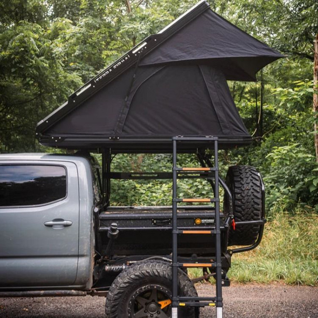 루프탑텐트 알루미늄 하드탑 지붕 텐트 삼각형 모델 캠핑 차박 오토홈.black.1개, 2명, black