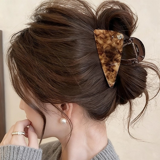 현디자인 모카 마블 트라이앵글 집게핀 올림머리 반올림머리 고급집게핀