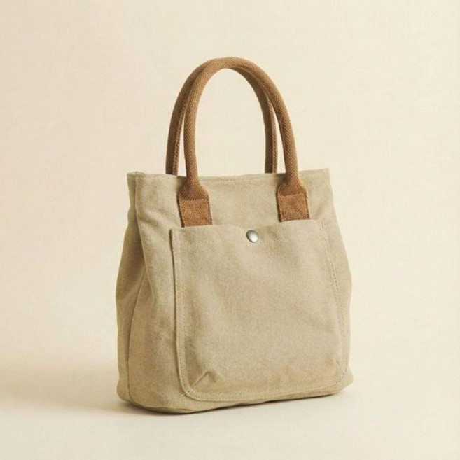 코튼 캔버스 토드백 여성용 가방 데일리백 가벼운 에코백 수납 좋은 손가방 외출용 보조가방 기저귀가방 추