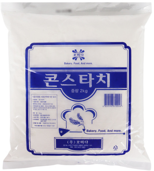 꼬미다 콘스타치 옥수수 전분, 2kg, 1개