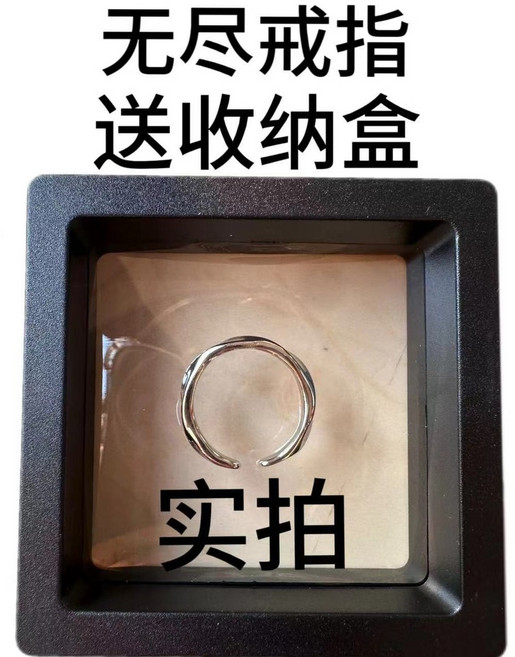 LUNE 925銀莫比烏斯無儘戒指 男女開口可調節