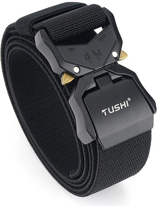 Tushi 나일론 벨트 전술 작업복 아웃도어 자동 허리띠 청바지 군인 캐주얼 90