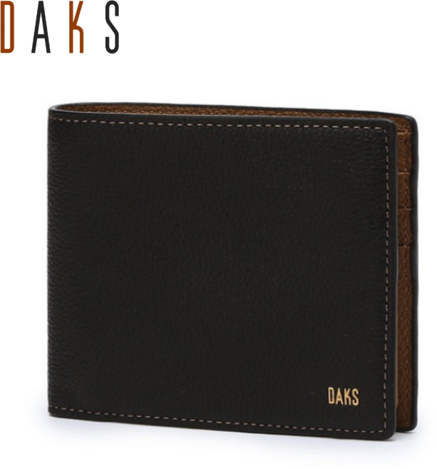 닥스 남성 반지갑 블랙 브라운 조합 심플디자인