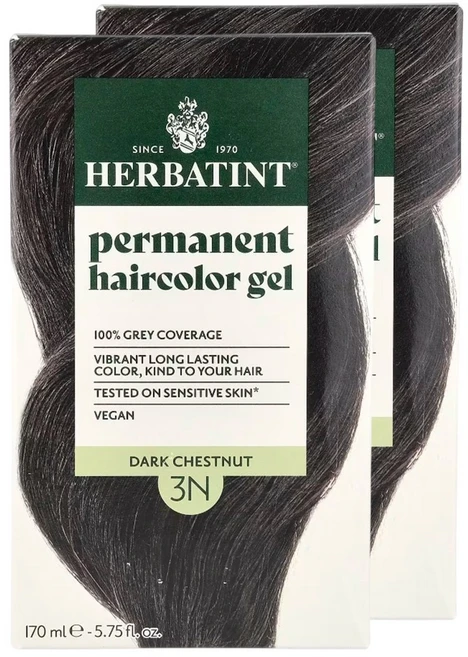 허바틴트 퍼머넌트 헤어컬러 젤 3N 다크 체스트넛 170ml 2개 - 쿠팡