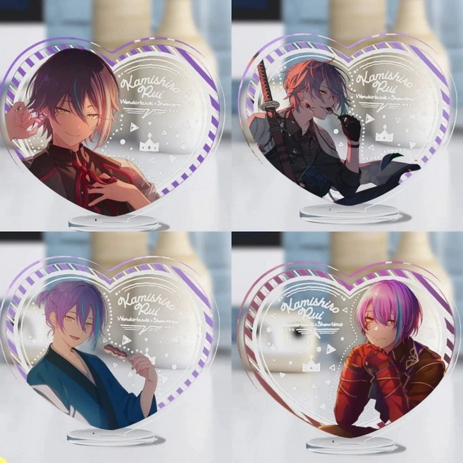 5개풀세트 프세카루이 하트 아크릴 코롯토 아크릴스탠드 카미시로 루이 프로젝트세카이 하트 모양 코롯타 디오라마 프로세카 굿즈, 5개풀세트 모델은 상세페이지참조, 10cm