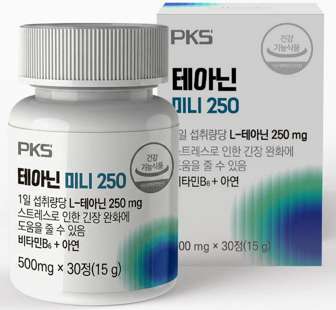 PKS 테아닌 미니 250 스트레스 케어, 1개, 30정