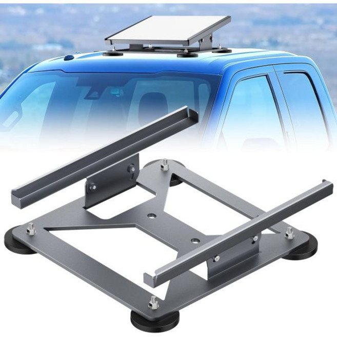 Vehiker 스타링크 미니 마운트30° 조절 가능 자석 마운트 220파운드 무거운 베이스 전문 트럭 자동차 RV 보트 탄소강용, 그레이