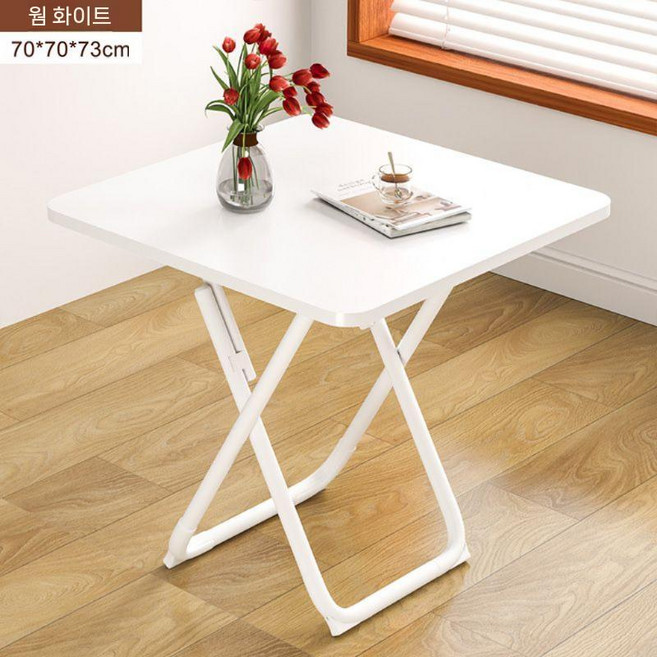 원탁 테이블 사무실 유럽식 상담용 미팅 고급 회의용 4인, 화이트 정사각(70cm 4-6인)