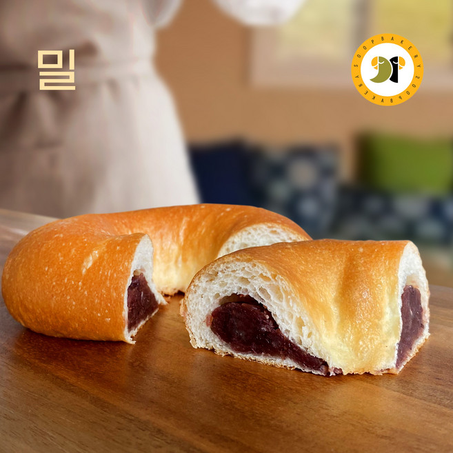 [숲베이커리] 한입가득 단팥빵 팥빵 통팥 부드러운 디저트 건강한 제과 영양빵 단체주문 추억의간식, 80g, 1개