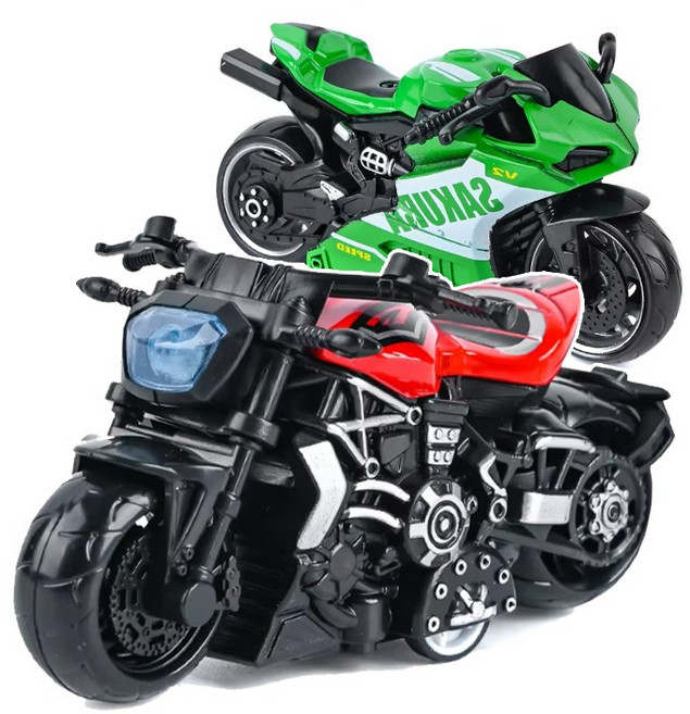 데일리쇼핑 3D 입체 오토바이 피규어 키링 키홀더 열쇠고리 차키링 바이크 스쿠터, 1개, 올드바이크레드