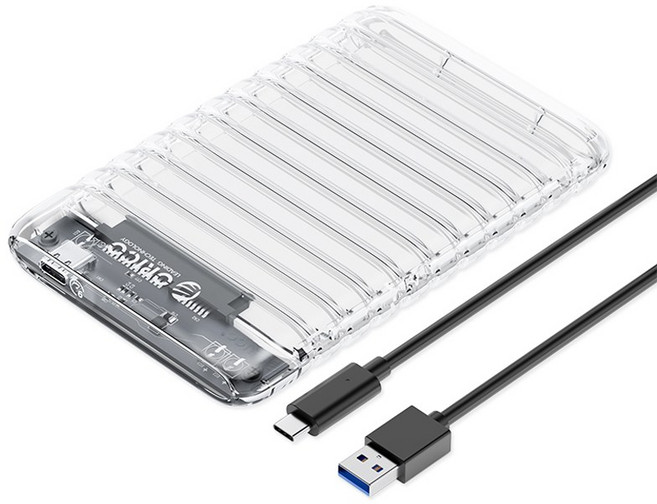 오리코 C타입 SSD HDD 외장 하드 케이스 투명, 단일속성, 2139C3-V1, 1개