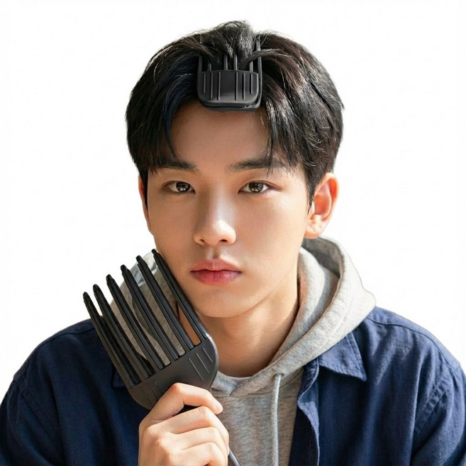 쏘냐도르 뿌리 헤어 볼륨 집게 볼륨핀, 1개, 메탈블랙 3날+6날