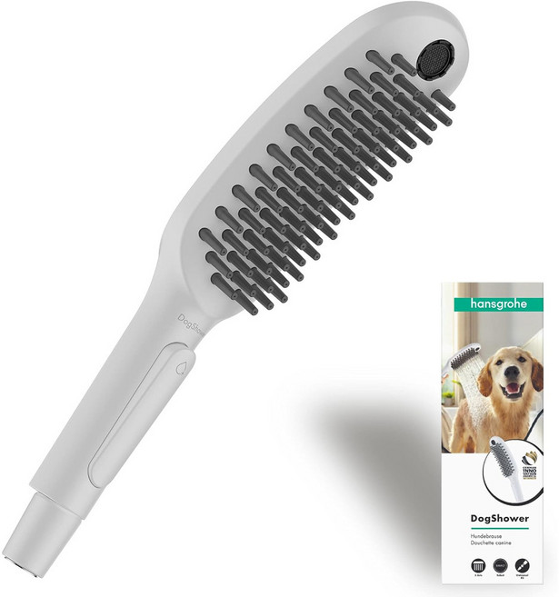 한스그로헤 애견 샤워기 헤드 3가지 제트 타입 화이트, Matt White, 1개