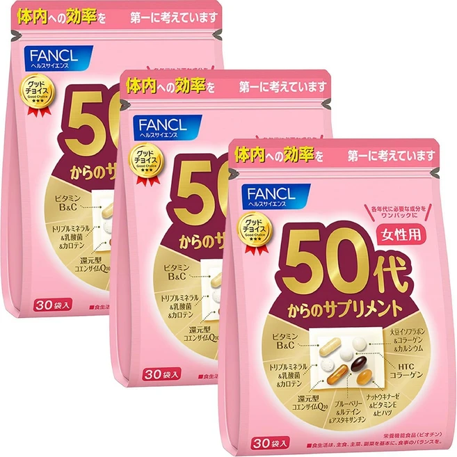판클 50대 여성용 멀티비타민, 3개, 30봉, 30회분 - 쿠팡