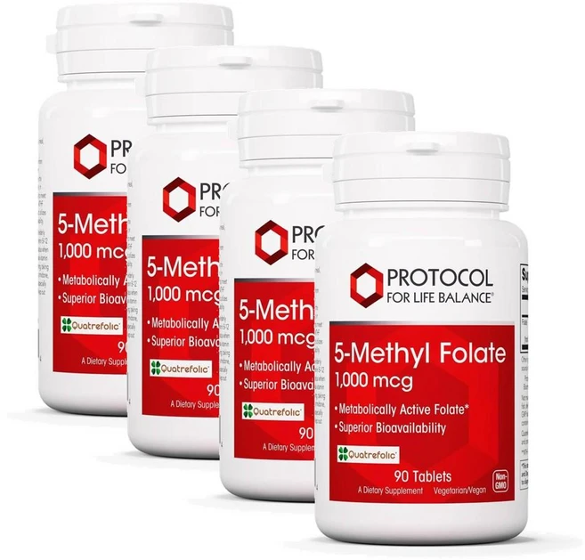프로토콜 5-메틸 엽산 1000mcg PROTOCOL FOR LIFE BALANCE 5-Methylfolate, 4개, 90정 - 쿠팡