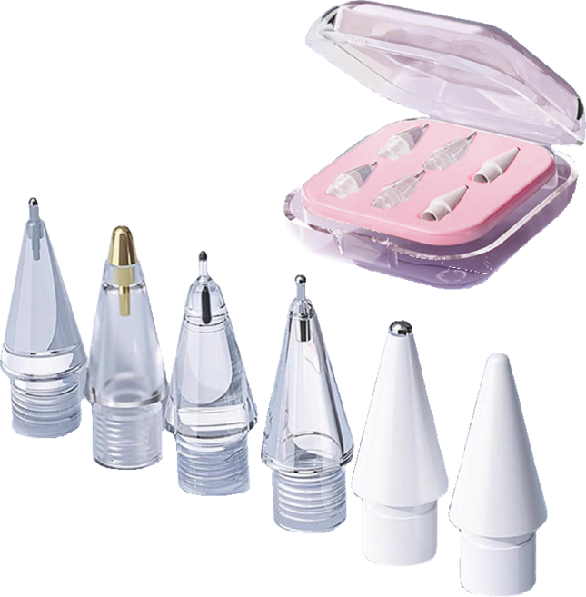 슈퍼리더 애플 펜슬 호환 교체용 펜촉 총 6개입, 1세트, 핑크