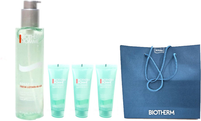 비오템옴므 아쿠아파워 올인원 프레시 로션 인 젤 200ml + 20ml x 3ea (백화점정품 쇼핑백), 1개