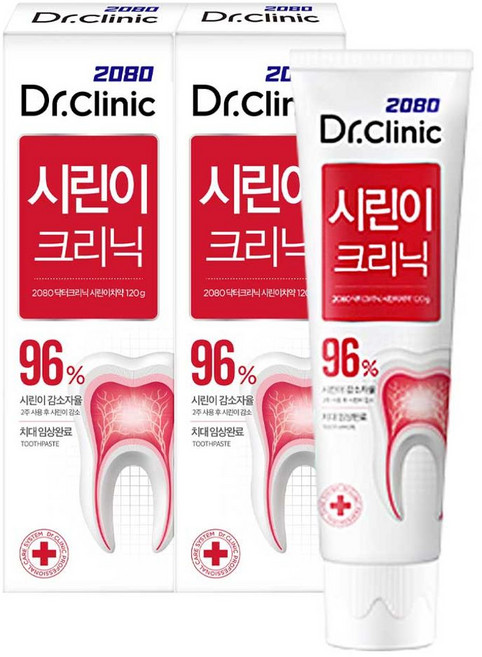 2080 닥터크리닉 시린이치약 120gx2입, 120g, 1개