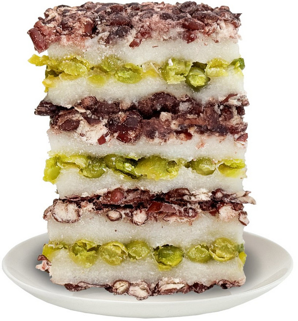 명가삼대떡집 당일생산 완두배기 팥 시루떡 개별포장 아침식사대용, 1kg, 1세트