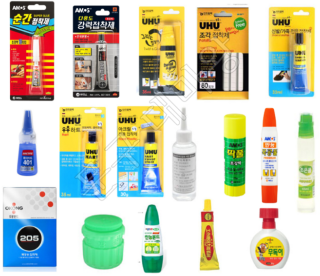 딱풀 우후 물풀목공 록타이트 돼지 만능 401 순간접착제 205강력 우드락본드 아크릴아모스 젤타입 무독이 신발가죽 프라모델 재접착, 18)아모스 순간접착제/3g, 1개