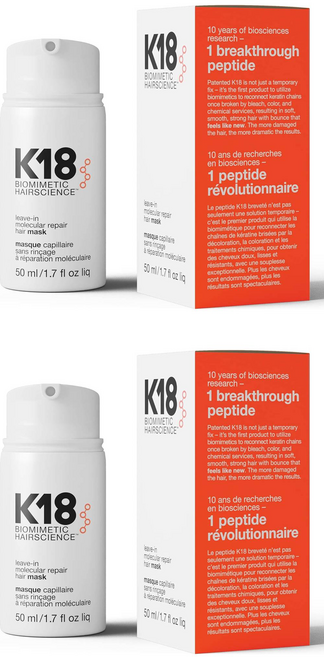 K18 리브인 몰레큘러 헤어마스크 50ml 2팩, 2개
