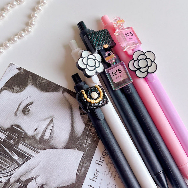 까멜리아 핸드백 향수 베이직 볼펜(6종), (4) 블랙 향수