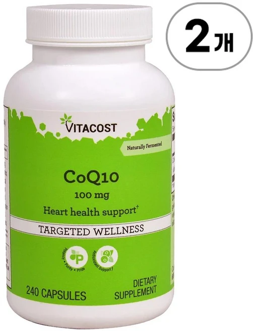 비타코스트 코큐텐 100mg Vitacost CoQ10 100 mg 240정, 2개 - 쿠팡