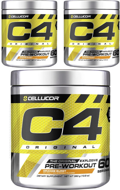CELLUCOR C4 Original預鍛鍊粉 柳橙風味, 372g, 3罐