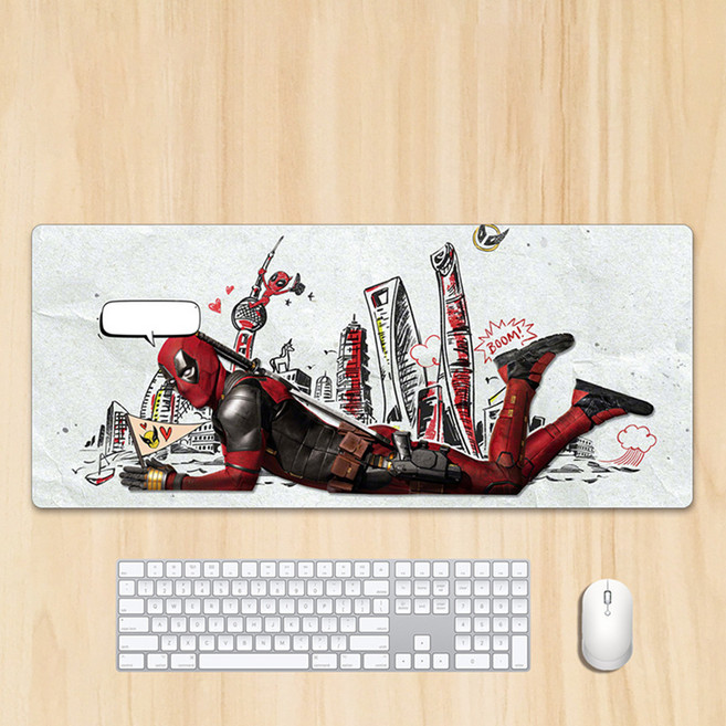 마블코믹스 데드풀과 울버린 굿즈 Deadpool&Wolverine 마우스 게이밍 장패드, H. 70x30x0.3cm DEADPOOL8, 1개