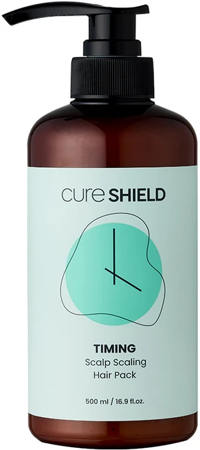 큐어실드 타이밍 두피 스케일링 탈모 헤어팩 비듬 가려움 비타민, 1개, 500ml - 쿠팡