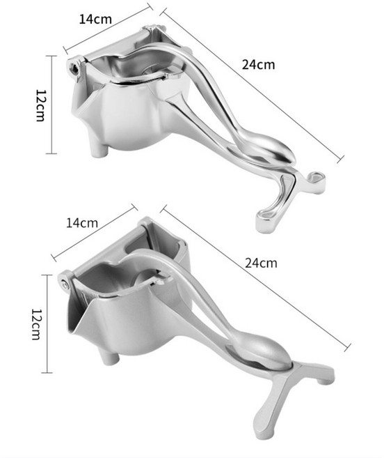 레몬 짜는 기계 과일 착즙기 오렌지 스퀴져 알루미늄 합금 수동 주스 압착기 손 압력 과즙 기구 석류 압착기 주방 도구 액세서리, 실버