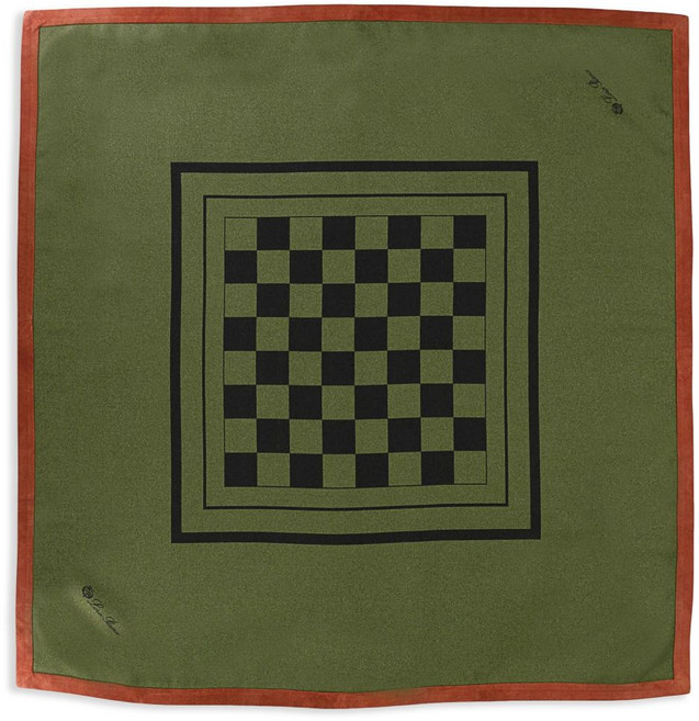 로로피아나 체크 세트 프린트 스카프