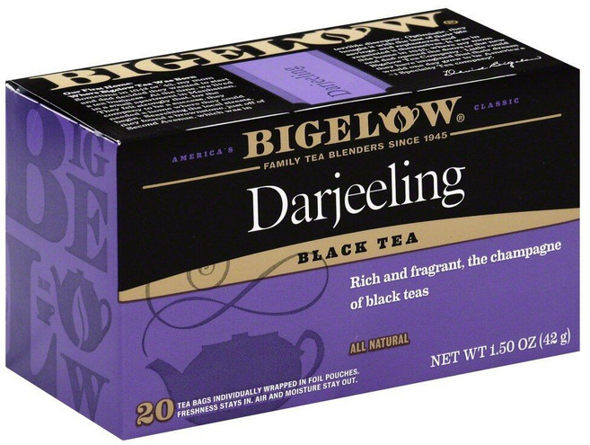 Bigelow Tea Perfectly Mint 홍차 카페인 티백 총 20개 262429, Darjeeling, 20 Count (Pack of 1), 2.1g