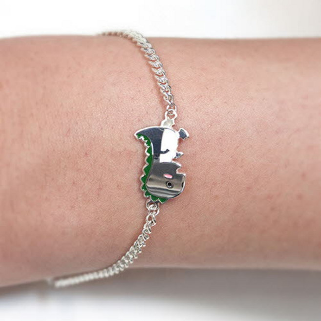 르클레보 아기공룡 미아방지 유아동 실버팔찌/SB9370