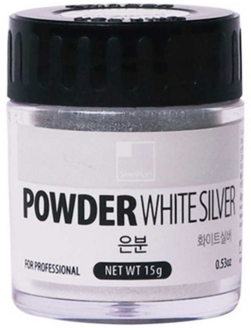 전문가 메탈릭 파우더 화이트실버 15G 금박 DIY미술재료 가루 네일 선명함