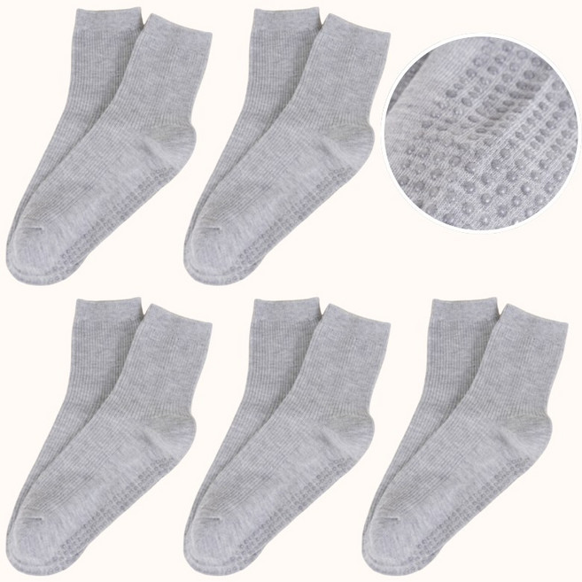 [미끄럽지않은] 칠이오 할머니 할아버지 요양원 양말 5켤레 미끄럼방지 무압박