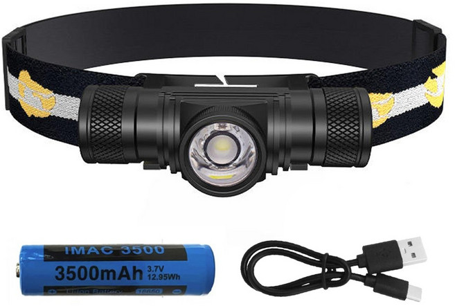 LED 헤드랜턴 충전식 HL-K1 C타입 안전모 등산용 낚시 낚시용 작업용 해루질 헤드렌턴 머리 후레쉬, BLACK, 1개, B세트(본체+배터리3500)