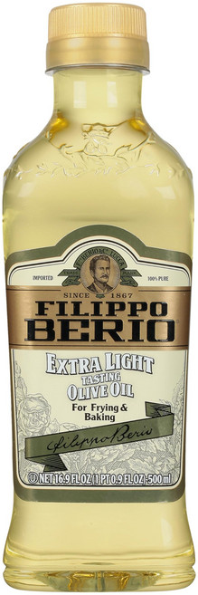 Filippo Berio Extra Light Olive Oil 16.9 Ounce rPET Bott 필리포 베리오 엑스트라 라이트 올리브 오일 16.9 온스 rPET 병(6팩, 6개