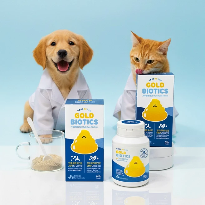 프롬한라 골드 유산균 반려동물용, 1개, 장건강/유산균, 60g - 쿠팡