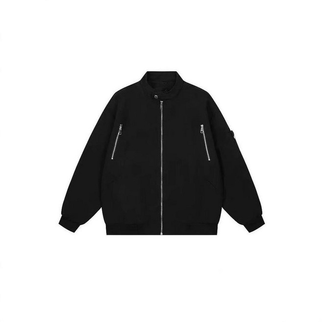 美式高街立領工裝飛行員夾克 男 潮牌拉鍊棒球服外套