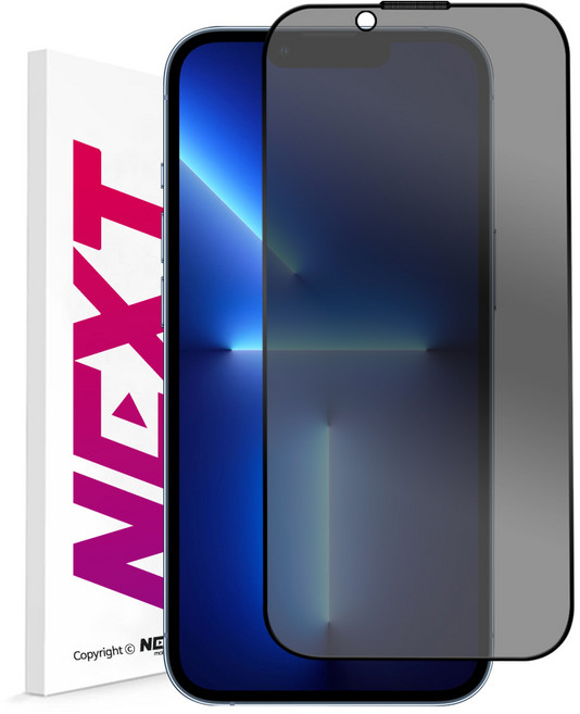 NEXTMOBILE 아이폰13 프로 프로맥스 미니 터치감 좋은 사생활 보호 풀커버 강화유리 액정 보호 필름, 1개