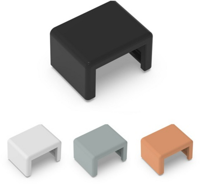 선바로 케이블 전선몰딩 마감캡 19X15X11mm 1호, 우드, 1개